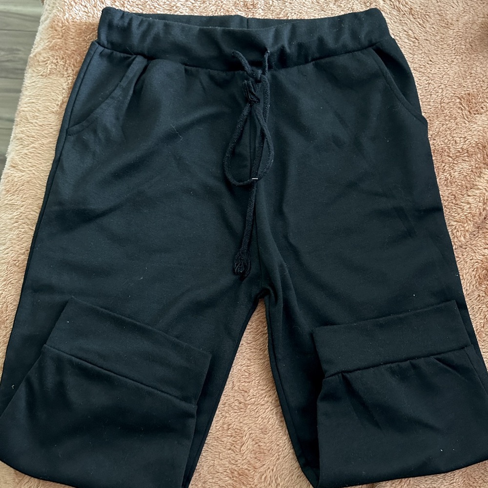 Capri Sweatpants Drawstring Yoga Joggers Casual Loose Lounge Pants with Pockets
